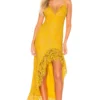 ROBE DE SOIRÉE SHANDI Mustard Yellow 1 ROBE DE SOIRÉE SHANDI Mustard Yellow -Pas Cher Tendricia Magasin LOVF WD1901 V1