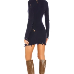 ROBE KENNEY Navy -Pas Cher Tendricia Magasin LOVF WD2390 V3