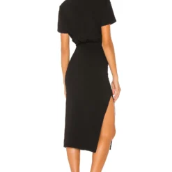 ROBE MI-LONGUE EASY RUCHED Black 7 ROBE MI-LONGUE EASY RUCHED Black -Pas Cher Tendricia Magasin LOVF WD2773 V3