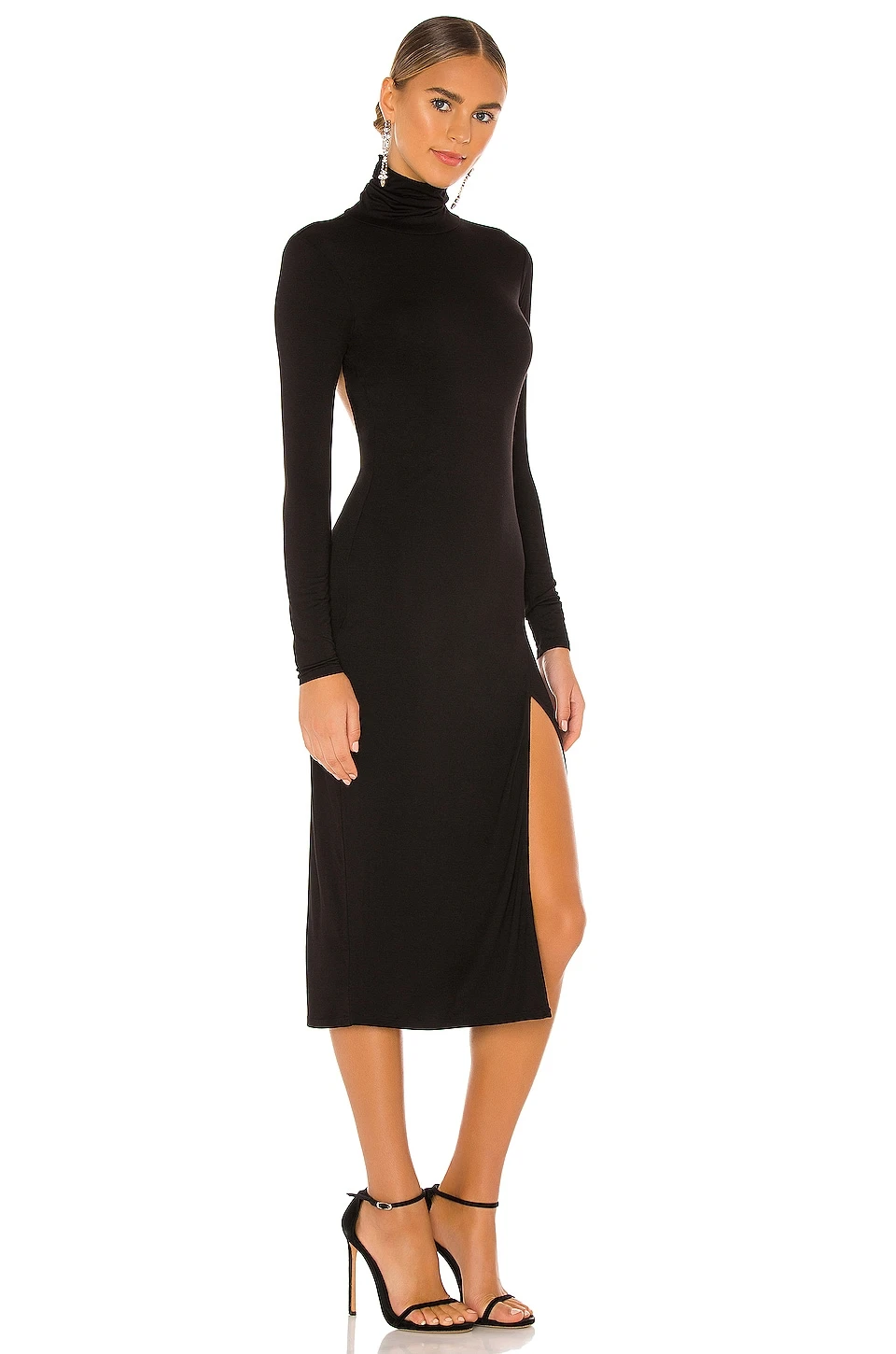 ROBE MI-LONGUE GIGI Black 5 ROBE MI-LONGUE GIGI Black – Image 3