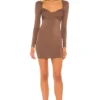 ROBE COURTE MIKKA Brown -Pas Cher Tendricia Magasin LOVF WD3111 V1