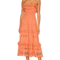 ROBE MI-LONGUE DALLAS Peach