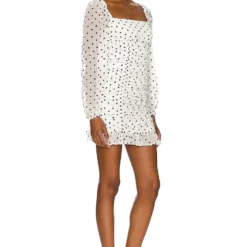 ROBE COURTE ARIELLE Black & White Dot -Pas Cher Tendricia Magasin LOVF WD3410 V2