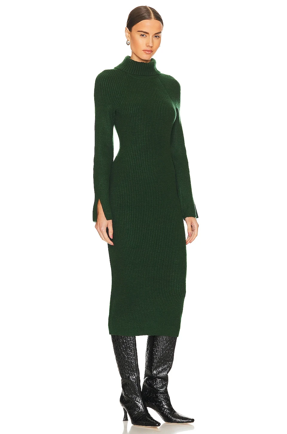 ROBE CORALIE Dark Green 4 ROBE CORALIE Dark Green – Image 2
