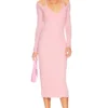 ROBE MI-LONGUE GARCELLE Peony Pink -Pas Cher Tendricia Magasin LOVF WD3512 V1