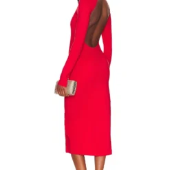 ROBE MI-LONGUE GIGI Scarlet Red