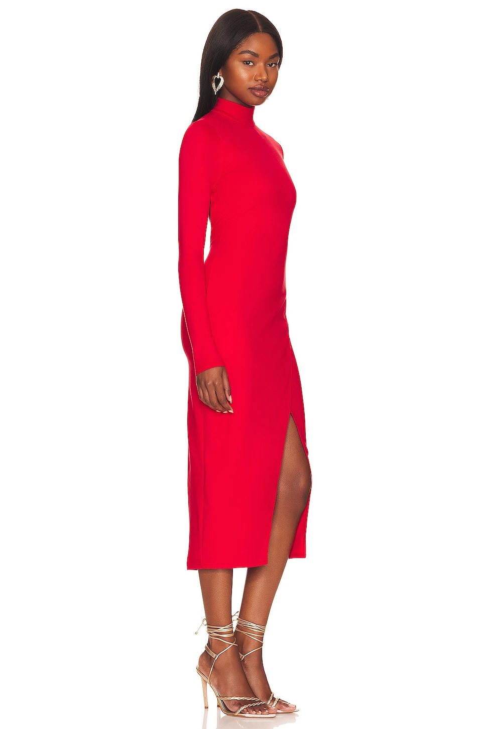ROBE MI-LONGUE GIGI Scarlet Red 5 ROBE MI-LONGUE GIGI Scarlet Red – Image 3
