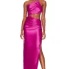 ROBE MAXI CHAPMAN Magenta Pink -Pas Cher Tendricia Magasin LOVF WD3525 V1