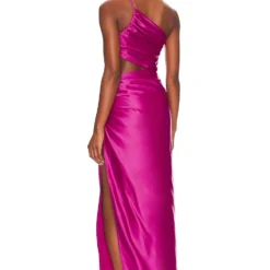 ROBE MAXI CHAPMAN Magenta Pink -Pas Cher Tendricia Magasin LOVF WD3525 V4