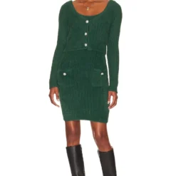 ROBE LAINA Dark Green -Pas Cher Tendricia Magasin LOVF WD3528 V4