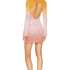 ROBE NADALIA Orange & Light Pink 7 ROBE NADALIA Orange & Light Pink -Pas Cher Tendricia Magasin LOVF WD3661 V3