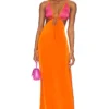 ROBE SORBET Orange & Pink -Pas Cher Tendricia Magasin LOVF WD3678 V1