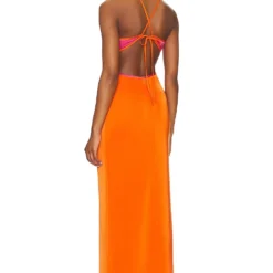 ROBE SORBET Orange & Pink -Pas Cher Tendricia Magasin LOVF WD3678 V3