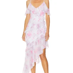 ROBE ANNALISE White Floral Multi
