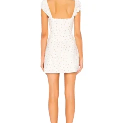 ROBE AJUSTÉE & ÉVASÉE FIT & FLARE Tan & White -Pas Cher Tendricia Magasin LPAR WD214 V3