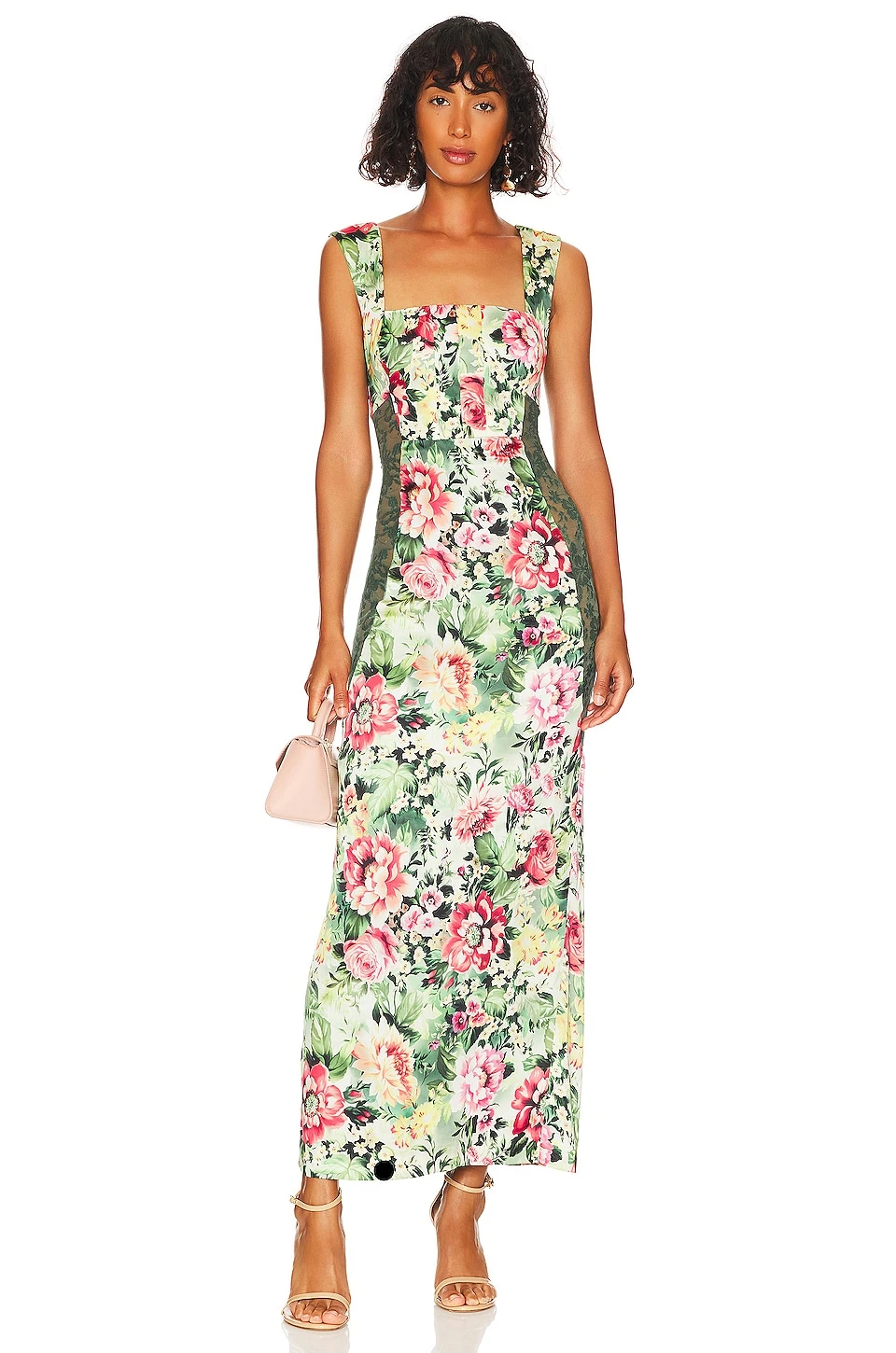 ROBE DIANA Green Rosa Floral 3 ROBE DIANA Green Rosa Floral