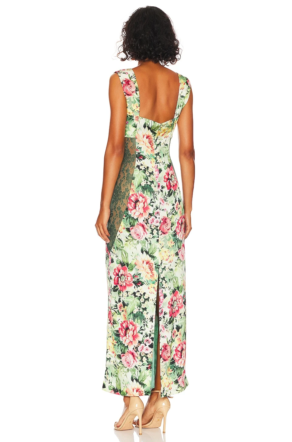 ROBE DIANA Green Rosa Floral 5 ROBE DIANA Green Rosa Floral – Image 3