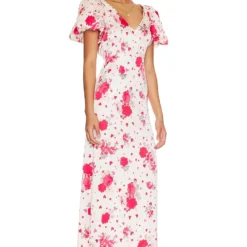 ROBE MARYANA Red & Pink Floral 6 ROBE MARYANA Red & Pink Floral -Pas Cher Tendricia Magasin LPAR WD728 V2