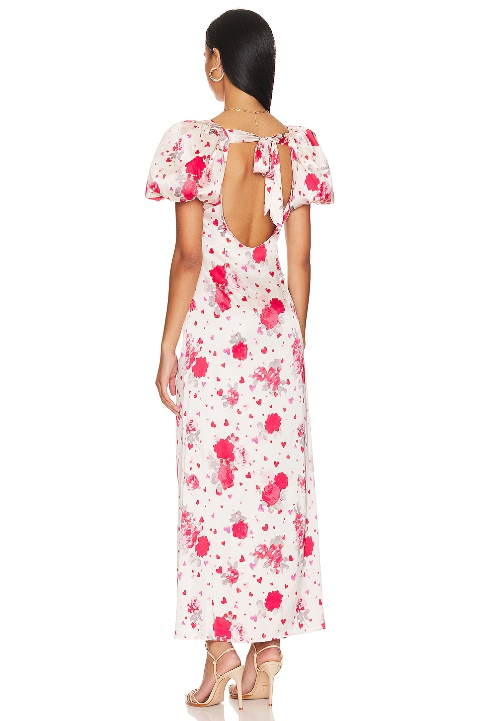 ROBE MARYANA Red & Pink Floral 5 ROBE MARYANA Red & Pink Floral – Image 3