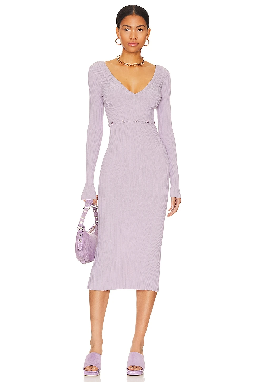 ROBE DELAIRE Dusty Purple 3 ROBE DELAIRE Dusty Purple