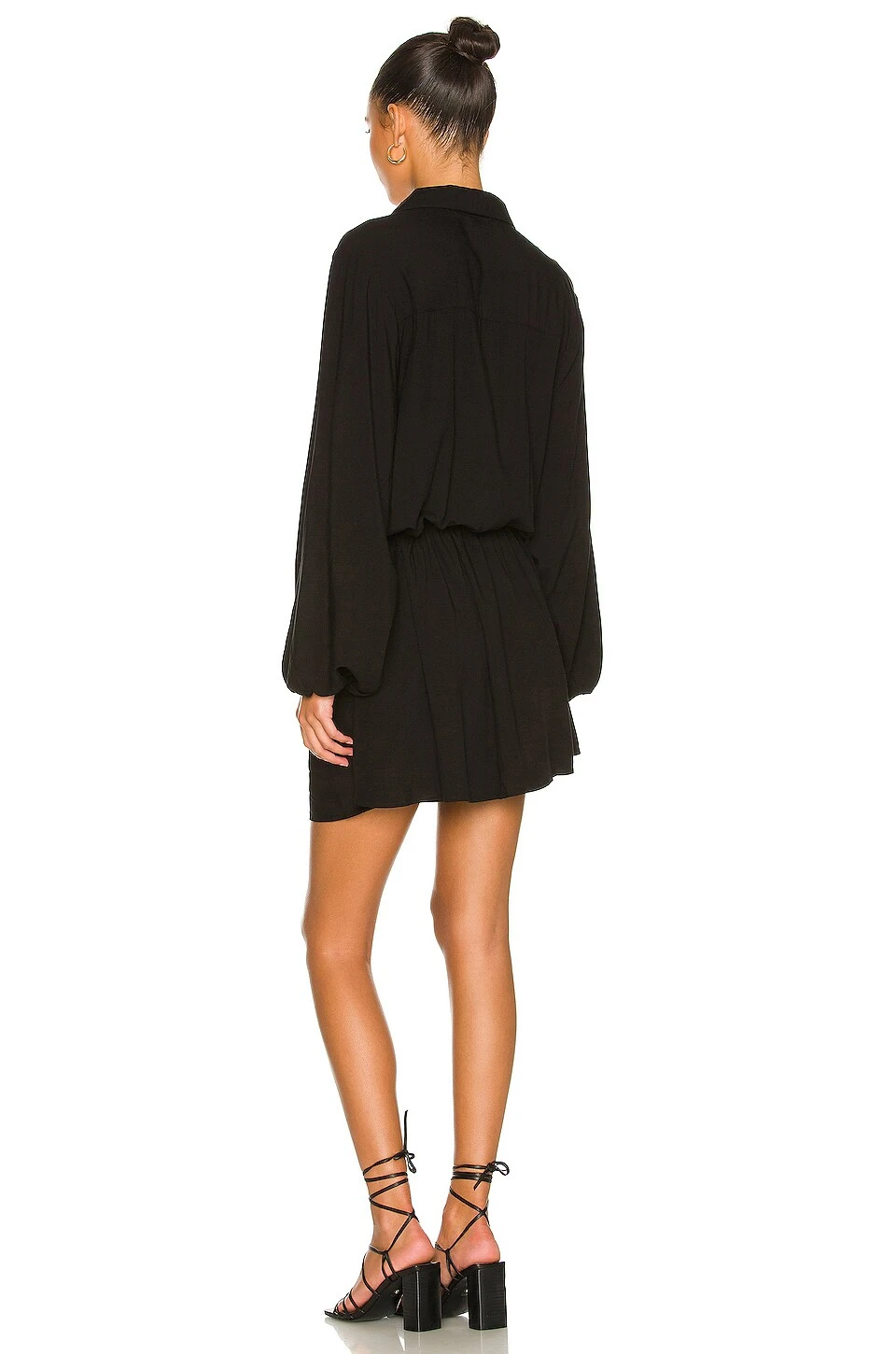 ROBE COURTE AMELIA Black 5 ROBE COURTE AMELIA Black – Image 3