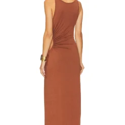 ROBE TIANA Coffee -Pas Cher Tendricia Magasin LSPA WD343 V4