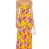 Maaji ROBE MAXI CURIOSITY Yellow 1 Maaji ROBE MAXI CURIOSITY Yellow -Pas Cher Tendricia Magasin MAAJ WD109 V1