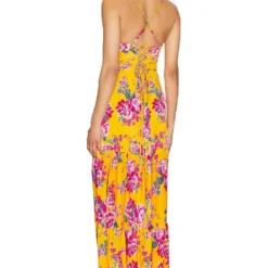 Maaji ROBE MAXI CURIOSITY Yellow -Pas Cher Tendricia Magasin MAAJ WD109 V3