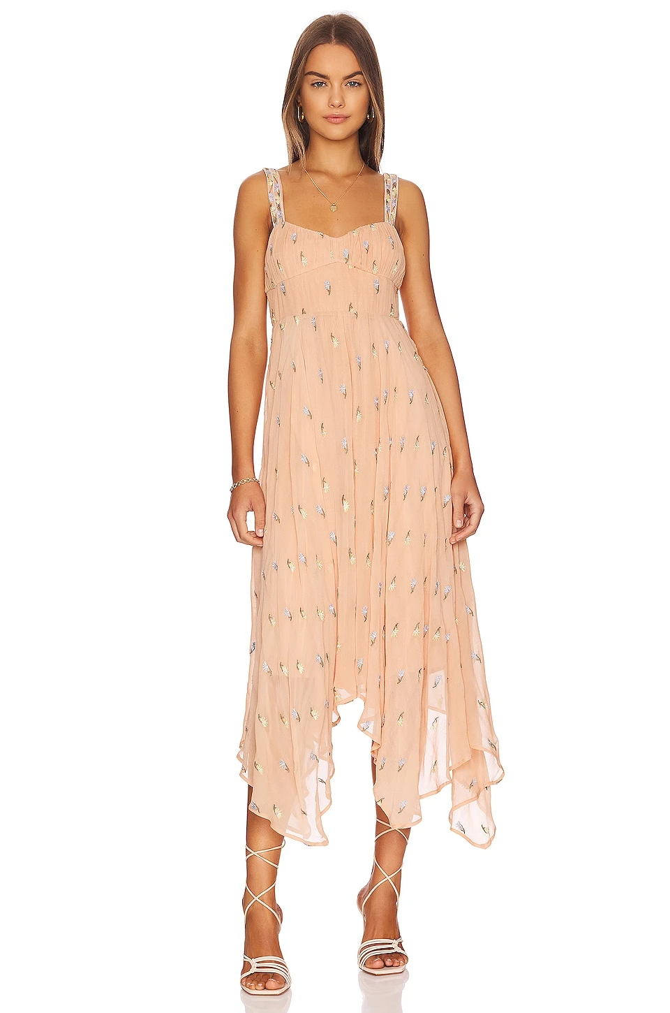 ROBE MI-LONGUE FAIRY Nude Peach 3 ROBE MI-LONGUE FAIRY Nude Peach