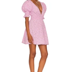 ROBE COURTE ANGELINA Ditsy Pink -Pas Cher Tendricia Magasin MALR WD1153 V2