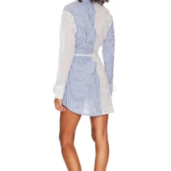 ROBE ARUBA Blue & White Stripe -Pas Cher Tendricia Magasin MALR WD1270 V3