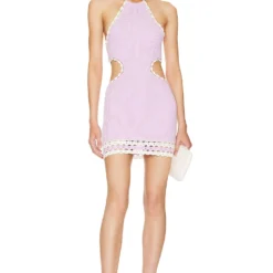 ROBE MALLIKA Lilac & White