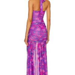 ROBE DE SOIRÉE KASIA Purple & Blue -Pas Cher Tendricia Magasin MALR WD1294 V4