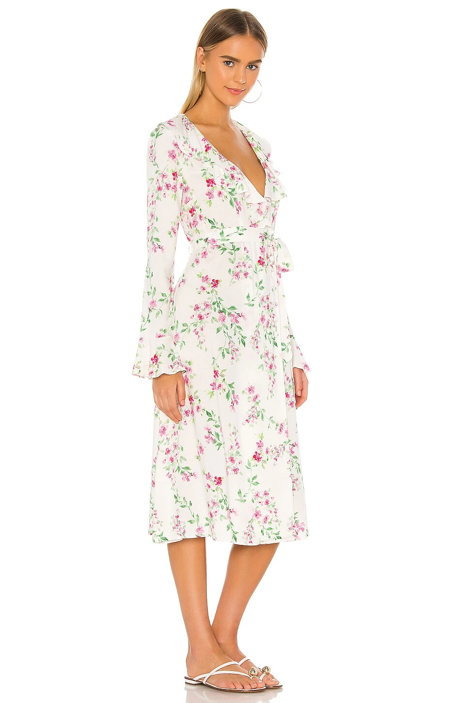 ROBE MI-LONGUE CRANFORD White Raspberry 4 ROBE MI-LONGUE CRANFORD White Raspberry – Image 2
