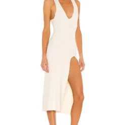 ROBE PRÈS DU CORPS VARIEGATED RIB Ivory 14 ROBE PRÈS DU CORPS VARIEGATED RIB Ivory -Pas Cher Tendricia Magasin MELR WD381 V3