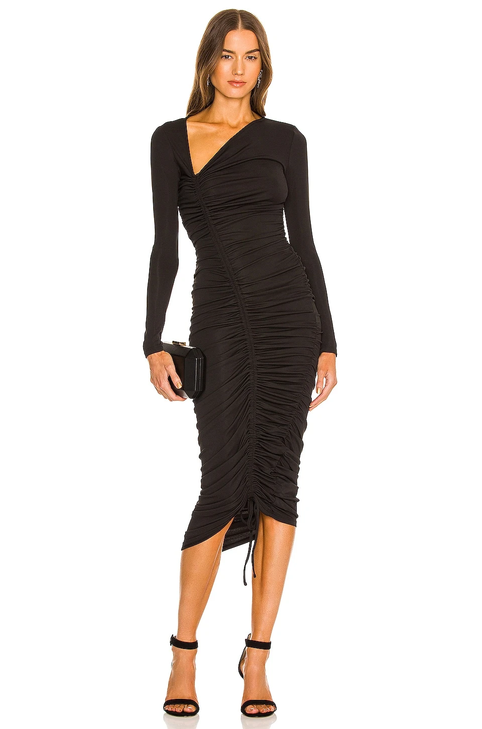 ROBE MI-LONGUE KYLEE Black 3 ROBE MI-LONGUE KYLEE Black