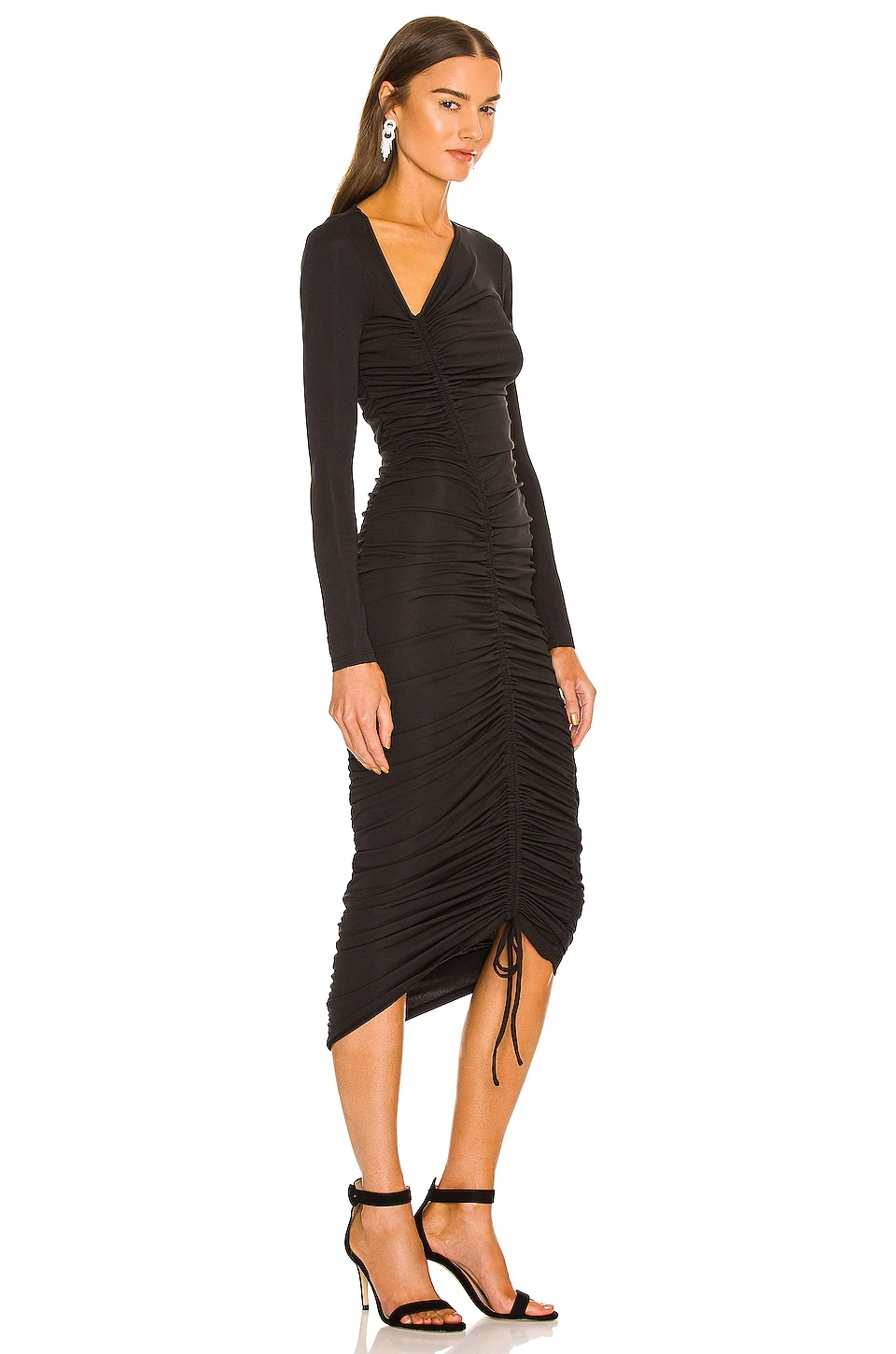 ROBE MI-LONGUE KYLEE Black 4 ROBE MI-LONGUE KYLEE Black – Image 2