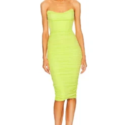 ROBE MI-LONGUE INDIA Lime Green -Pas Cher Tendricia Magasin MELR WD670 V1 1