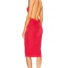 ROBE MI-LONGUE TALIA Hibiscus Red