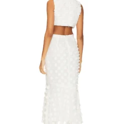 MILLY ROBE PASTILLES 3D ORLLA White -Pas Cher Tendricia Magasin MILL WD1060 V3