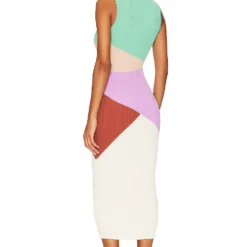 Minkpink ROBE MIDI EN MAILLE ROMY Multi -Pas Cher Tendricia Magasin MINK WD881 V3