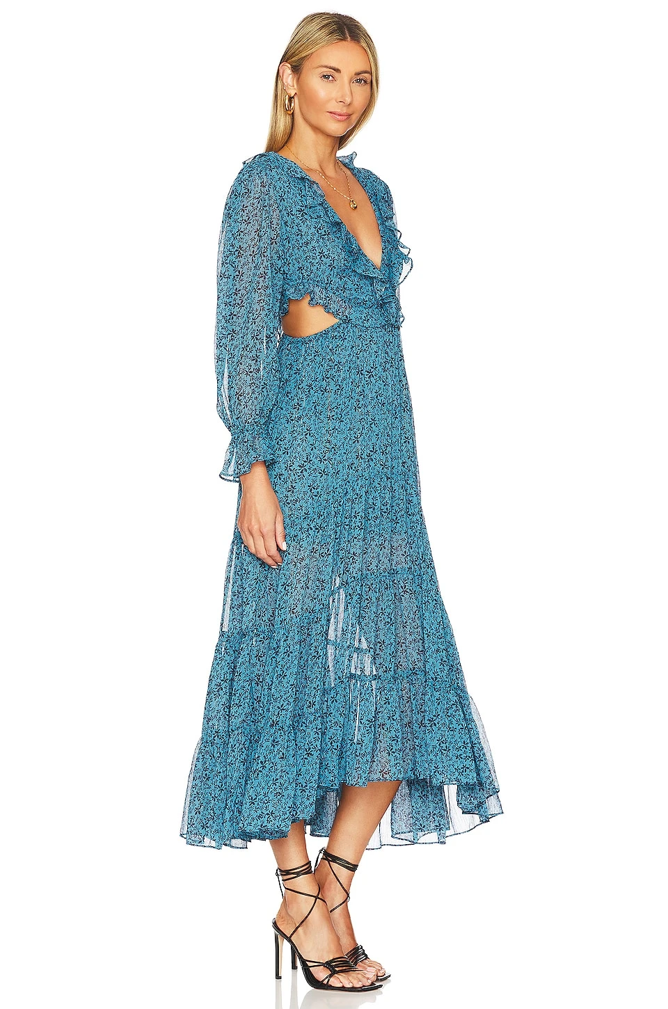 ROBE AMELIA Cerulean Ditzy 4 ROBE AMELIA Cerulean Ditzy – Image 2