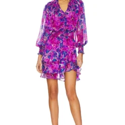 ROBE COURTE ALMAHA Watercolor Blues