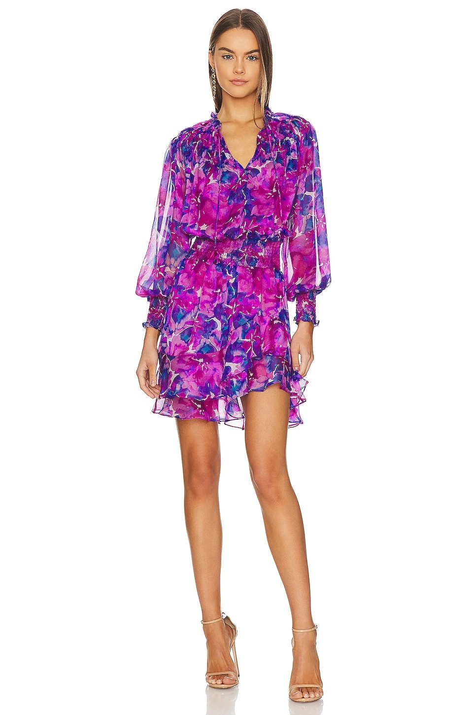 ROBE COURTE ALMAHA Watercolor Blues 3 ROBE COURTE ALMAHA Watercolor Blues