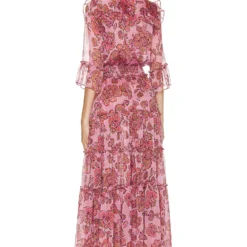 ROBE PAMELINA AMARANTH FLORA -Pas Cher Tendricia Magasin MISA WD705 V3