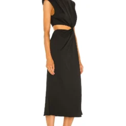 ROBE DOMENICA Black 6 ROBE DOMENICA Black -Pas Cher Tendricia Magasin MISR WD137 V2