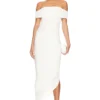 ROBE MI-LONGUE KEONI Ivory -Pas Cher Tendricia Magasin MISR WD259 V1