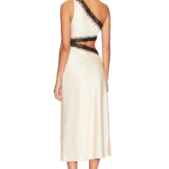 ROBE MI-LONGUE HATTIE Pink Champagne & Black -Pas Cher Tendricia Magasin MISR WD261 V4