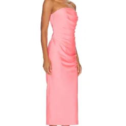 ROBE MI-LONGUE SAOIRSE Watermelon Pink -Pas Cher Tendricia Magasin MISR WD288 V2