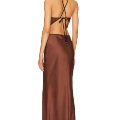 ROBE DOS-NU LONGUE EDEM Chocolate 7 ROBE DOS-NU LONGUE EDEM Chocolate -Pas Cher Tendricia Magasin MISR WD298 V3